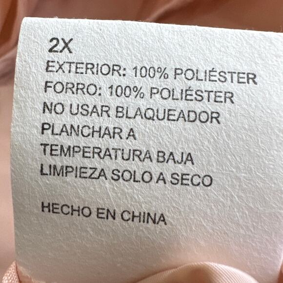 Cavalini Originals Women's Pink Windbreaker Gold Hardware Full Zip Size 2X NWT - Picture 7 of 8